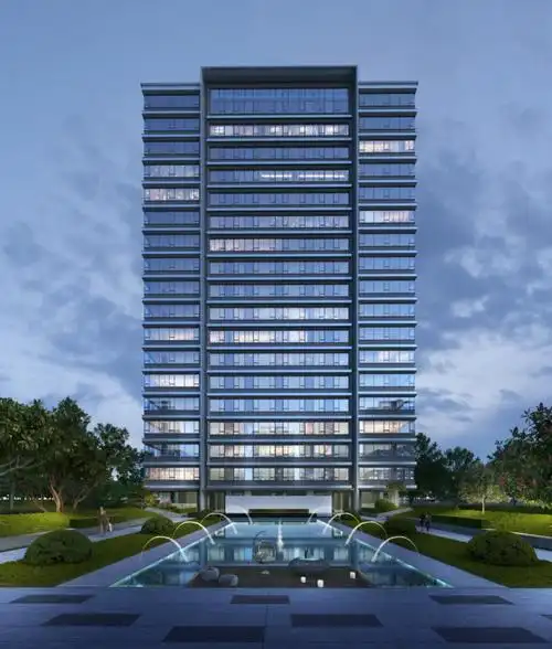 公建化的建筑立面,犹如"天空之镜" 任凭岁月的洗礼,亦将历久弥新,化