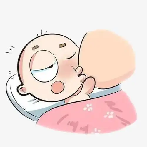 卡通宝宝吃母乳