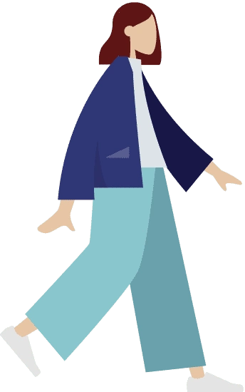 huuumans人物侧面插画元素站姿