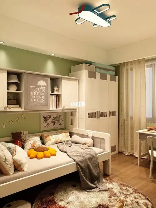 打败全小区儿童房ins风奶油色儿童房布置