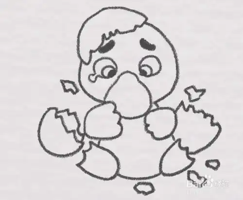 刚出生的丑小鸭怎么画