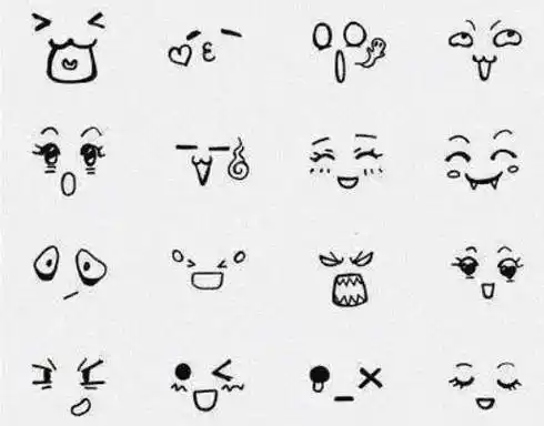 可爱表情包简笔画 卡通可爱表情包简笔画