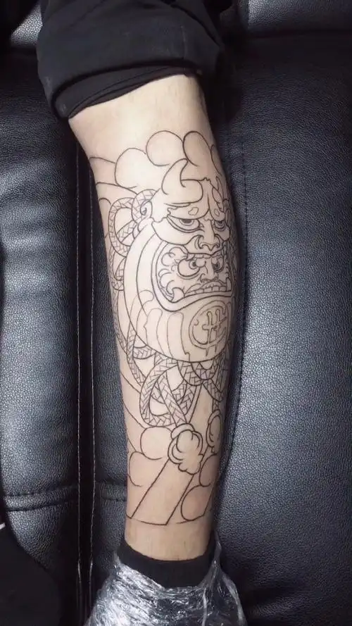 小腿全包设计,勾线完成!