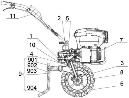 一种微耕机齿轮传动系统及微耕机的制作方法