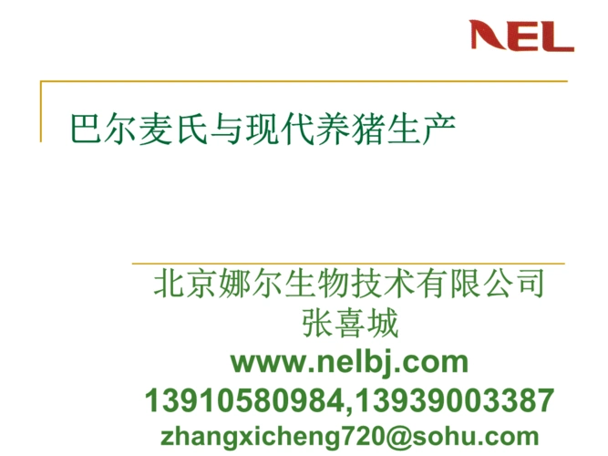 巴尔麦氏跟现代养猪生产.ppt