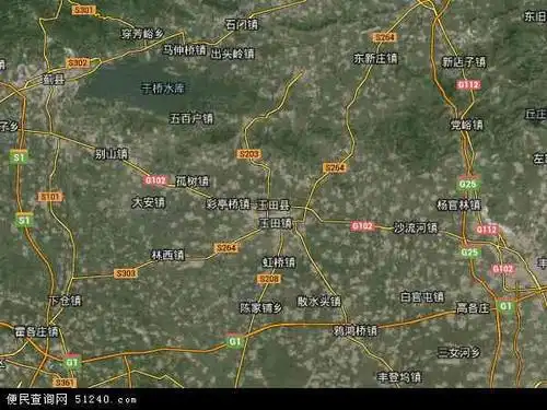 中国河北省唐山市玉田县地图(卫星地图)