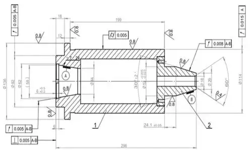 锥面的轴类零件在设备中属于常见的配合零件,通常这类零件图纸中锥面
