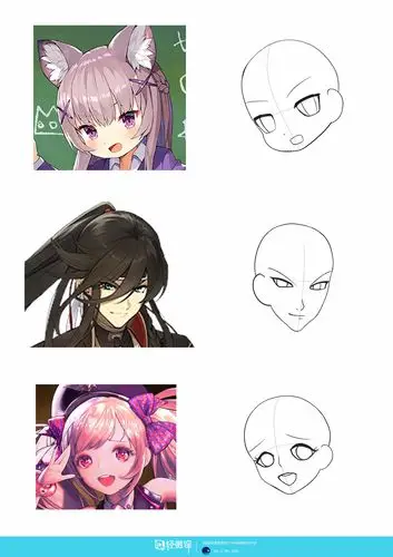 动漫插画基础——不同比例脸部练习