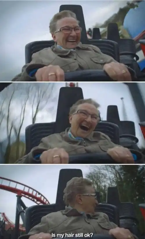 美78岁"女汉子奶奶" 坐过山车狂笑不止激情四射