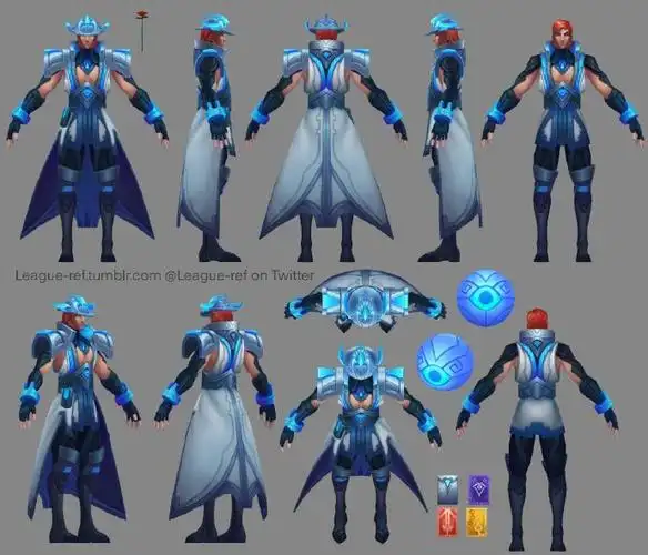 英雄联盟dwg战队s10冠军皮肤建模公开