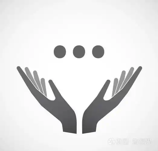 提供一个省略号正字标志的孤立的手