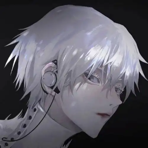 银发男生 , 超级好看的男头_动漫