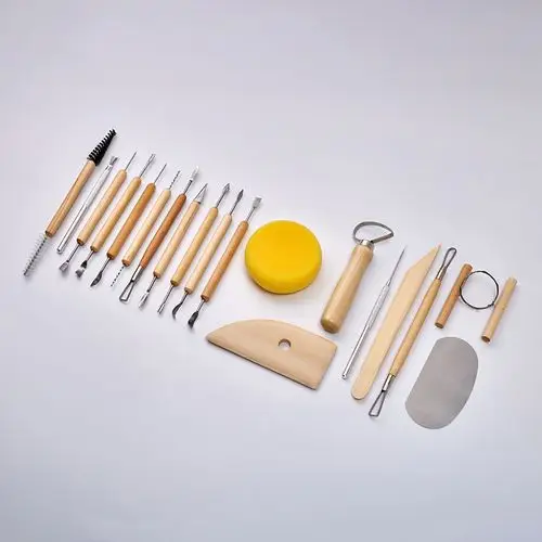厂家直销fs2-59 19件陶泥工具工艺品美术用品泥塑雕刻工具diy