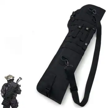 i beg户外战术休闲多功能单肩枪套便携式折叠托套手提斜挎枪托包 黑色