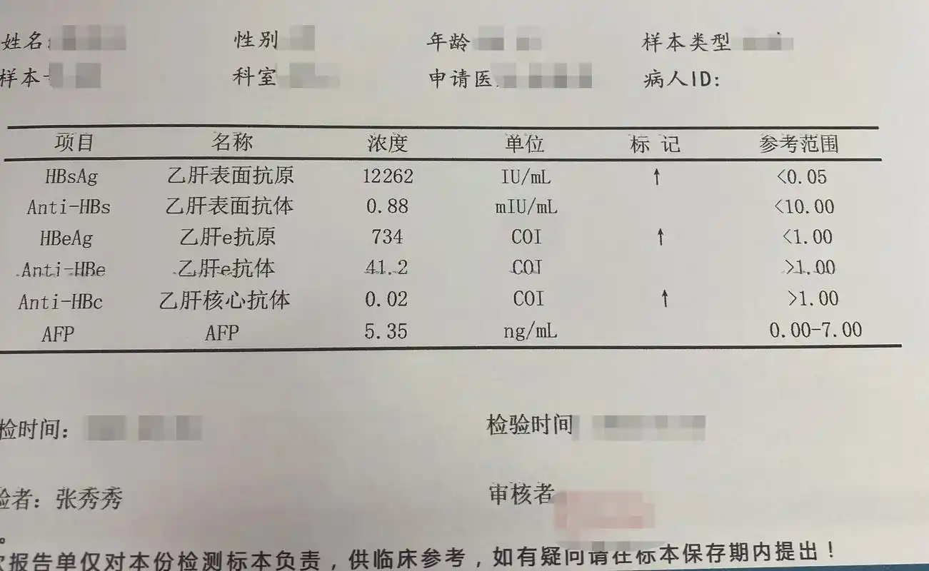 人得过肝病,我挺害怕的,6月初我去医院做了个检查,结果发现乙肝大三阳