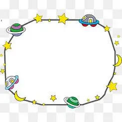 卡通太空星球边框