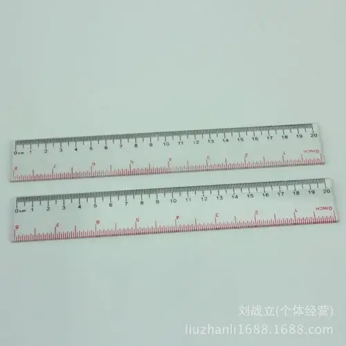 厂家批发 20厘米透明直尺 20cm尺子 学生用尺