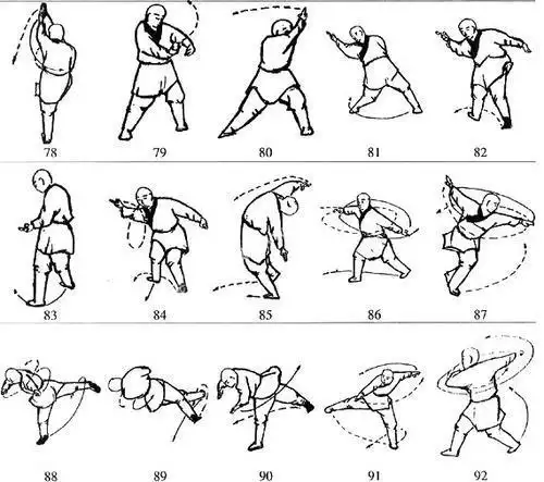 张达练功夫简笔画