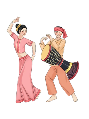 民族人物系列瘦高人物傣族