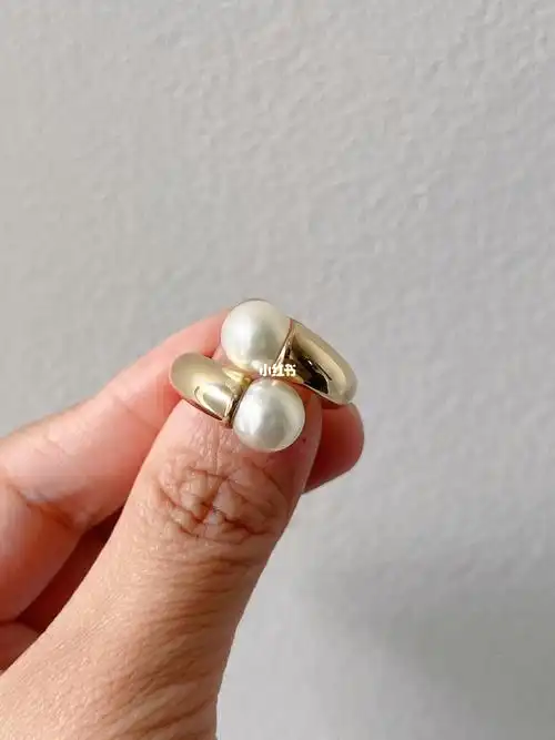 卡地亚cartier中古珍珠750重金戒指51