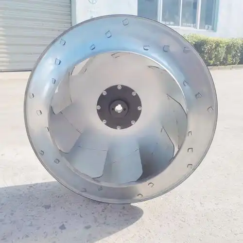 510内转子后倾离心式风机配件风叶叶轮 厂家直发镀锌铆接风轮扇叶