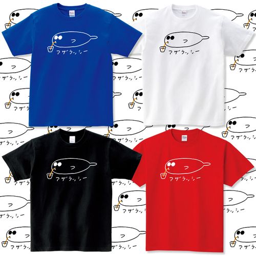 小海豹喝饮料日式卡通动漫日式日文简约简笔画少女萌趣tee短袖t恤