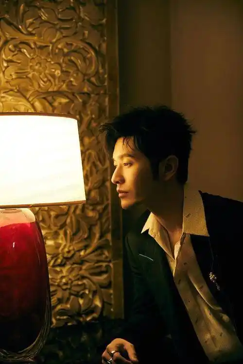 黄晓明侧颜深邃.黄晓明抬头仰望.黄晓明水墨大片.