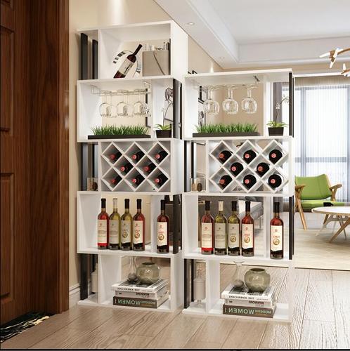 酒柜现代简约木制客厅酒架红酒收纳展示架落地式置物架角柜