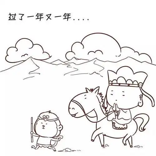 西天取经的简笔画简笔画之卡通唐僧怎样画简笔画唐僧骑马西天取经唐僧