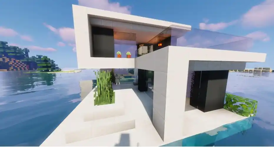 《我的世界》告别火柴盒 打造海上别墅 从此面朝大海春暖花开