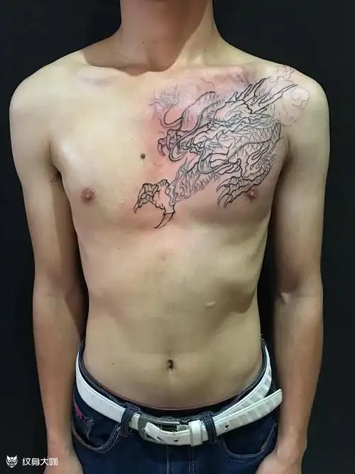 麒麟 线条_纹身图案手稿图片_阿龙的纹身作品集