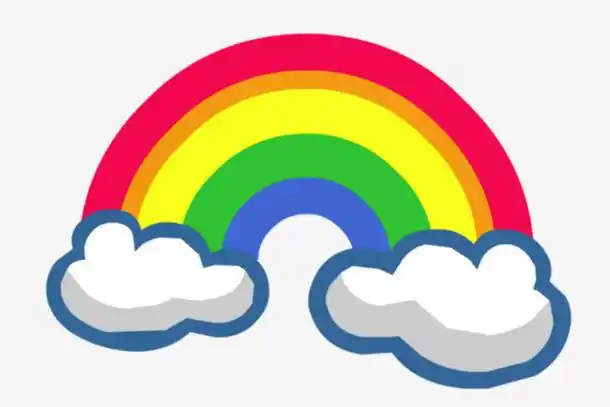 卡通可爱的彩虹