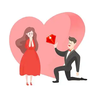 求婚插画
