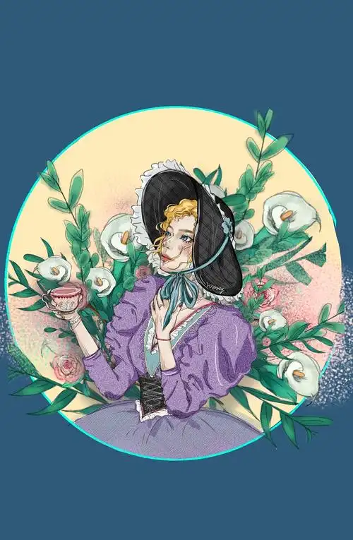 贵族复古风插画