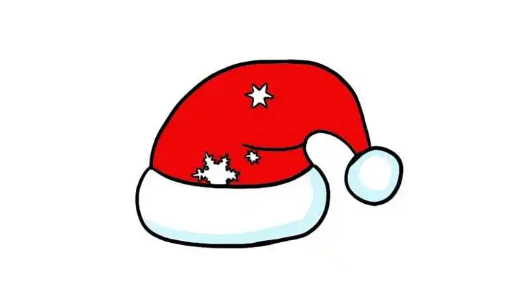 圣诞帽简笔画