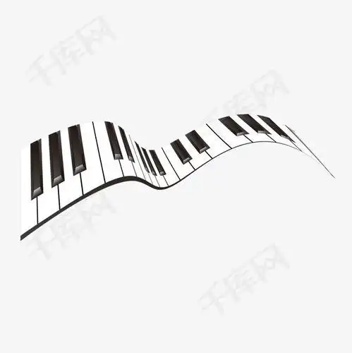 钢琴简笔画图片黑白黑白钢笔画简单