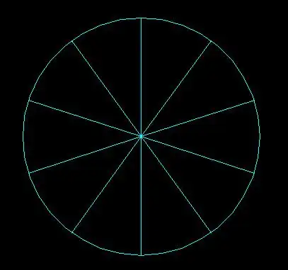 在cad中把一个圆平均分成10份怎么弄