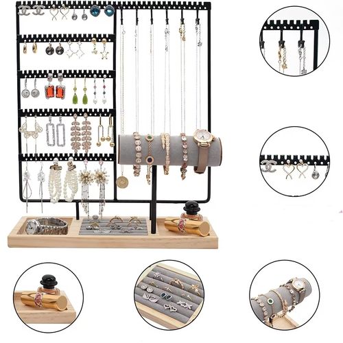 多功能108孔首饰收纳盒耳环架 手链项手镯戒指饰品展示架夜市摆摊