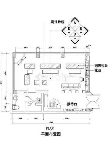珠宝店装修设计cad施工图