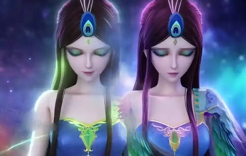 原创叶罗丽孔雀仙子全新形象登场与黑孔雀的结合实力爆表