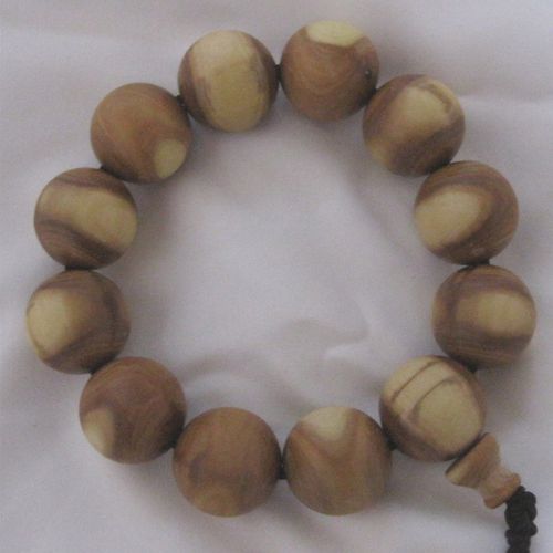 东北长白山黄花梨金刚木 扁担胡子20mm12颗木质佛珠手串手链包邮