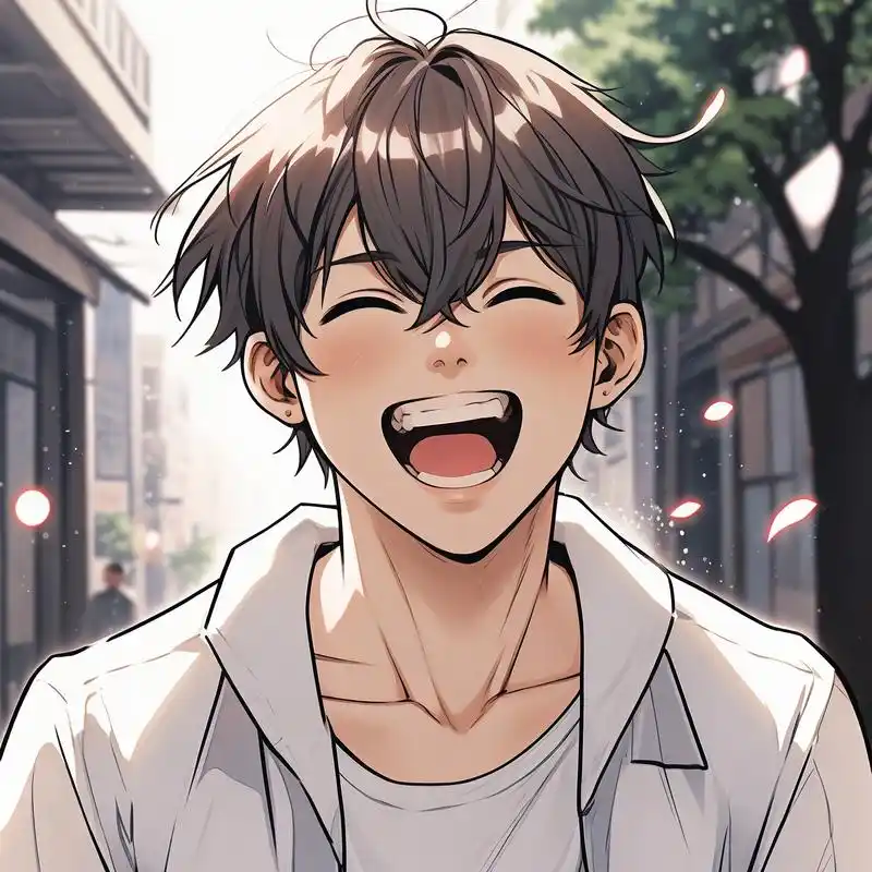 92超阳光男生咧嘴大笑头像90