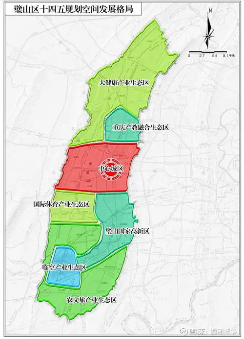 围绕百万级人口城区,璧山规划构建 "1机场3轨道3城际4高铁4快线8高速"