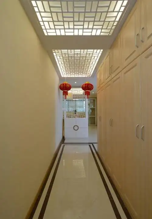 简约室内装修走廊过道吊顶效果图