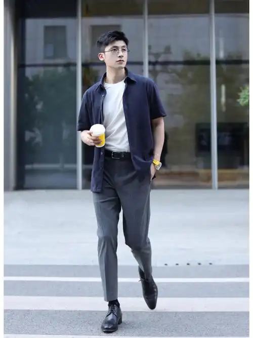 夏季男士通勤穿搭日系轻熟风超适合夏天