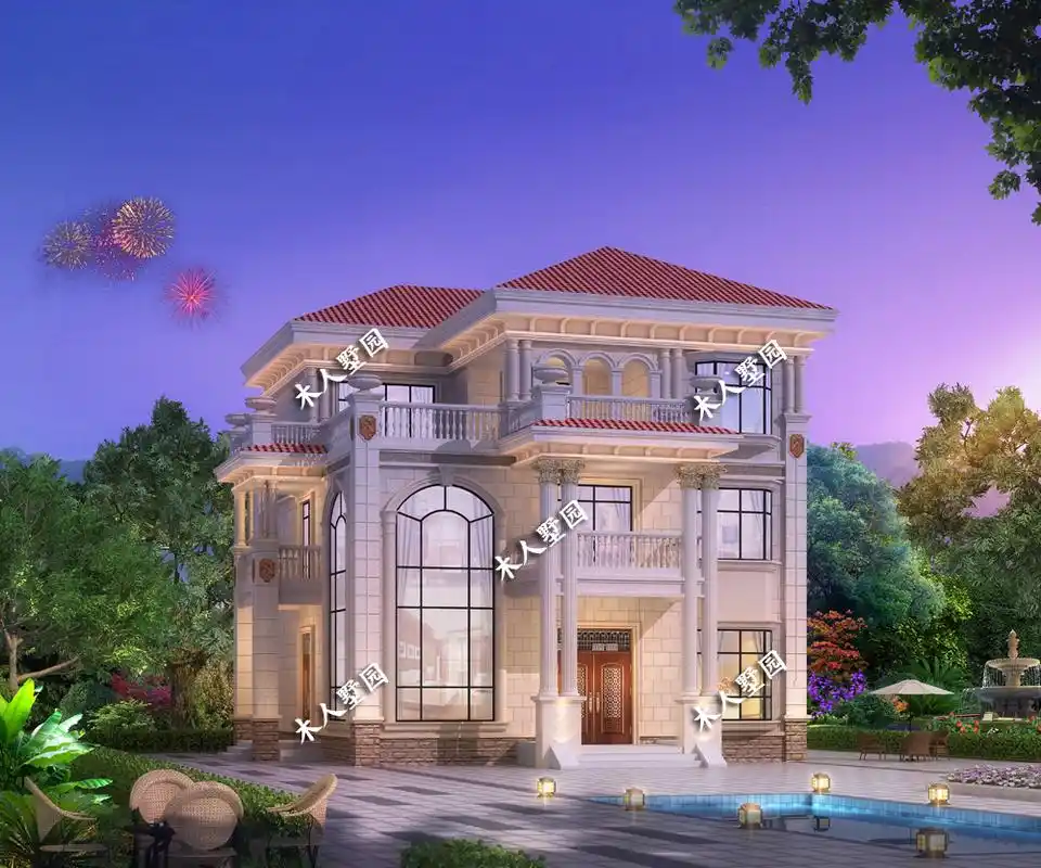 9米三层别墅,被其外观折服,就算啃馒头,我也想建一栋