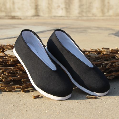 老北京传统圆口布鞋站桩手工纳千千层中老年防滑布鞋