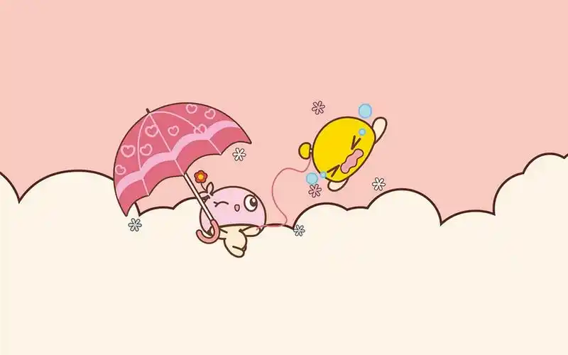 可爱卡通蘑菇点点唯美插画,高清图片,电脑桌面-壁纸族