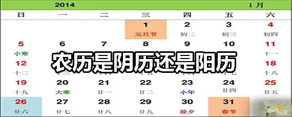 农历是阴历还是阳历