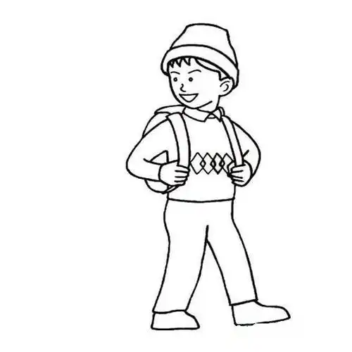 跟上学有关的美术简笔画